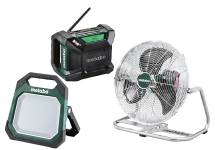 Projecteur de chantier, radio et plus