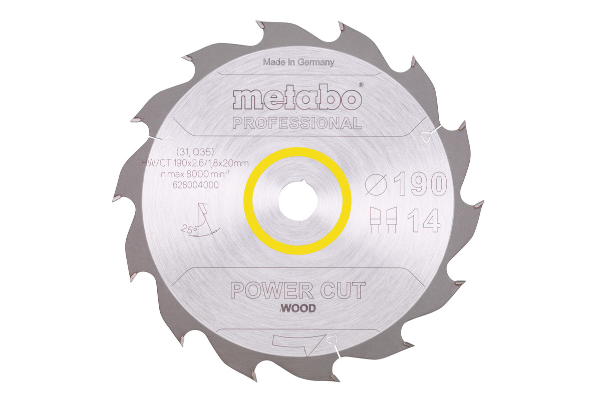 Lama "power cut wood - professional", 190x20, Z14 WZ 25° (628004000) 