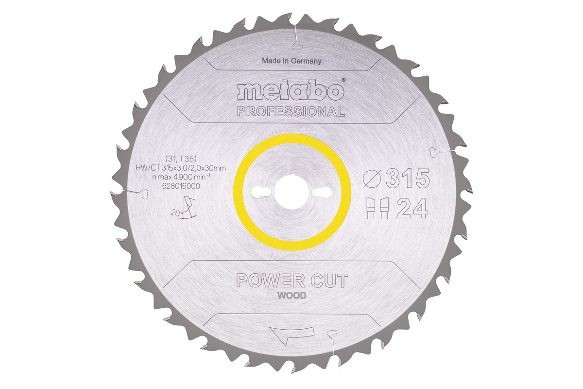 Lama "power cut wood - professional", 315x30, Z24 WZ 20° (628016000) 
