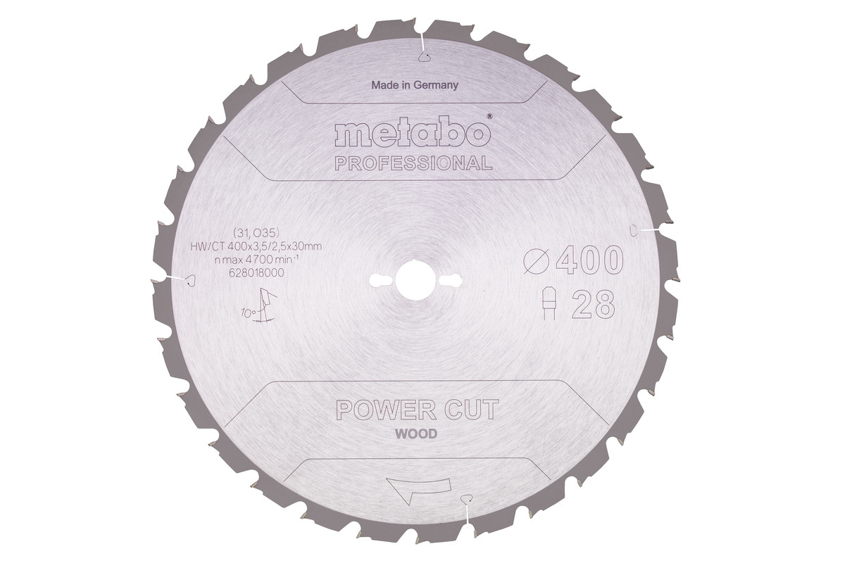 Lama "power cut wood - professional", 400x30 Z28 TZ 10° (628018000) 