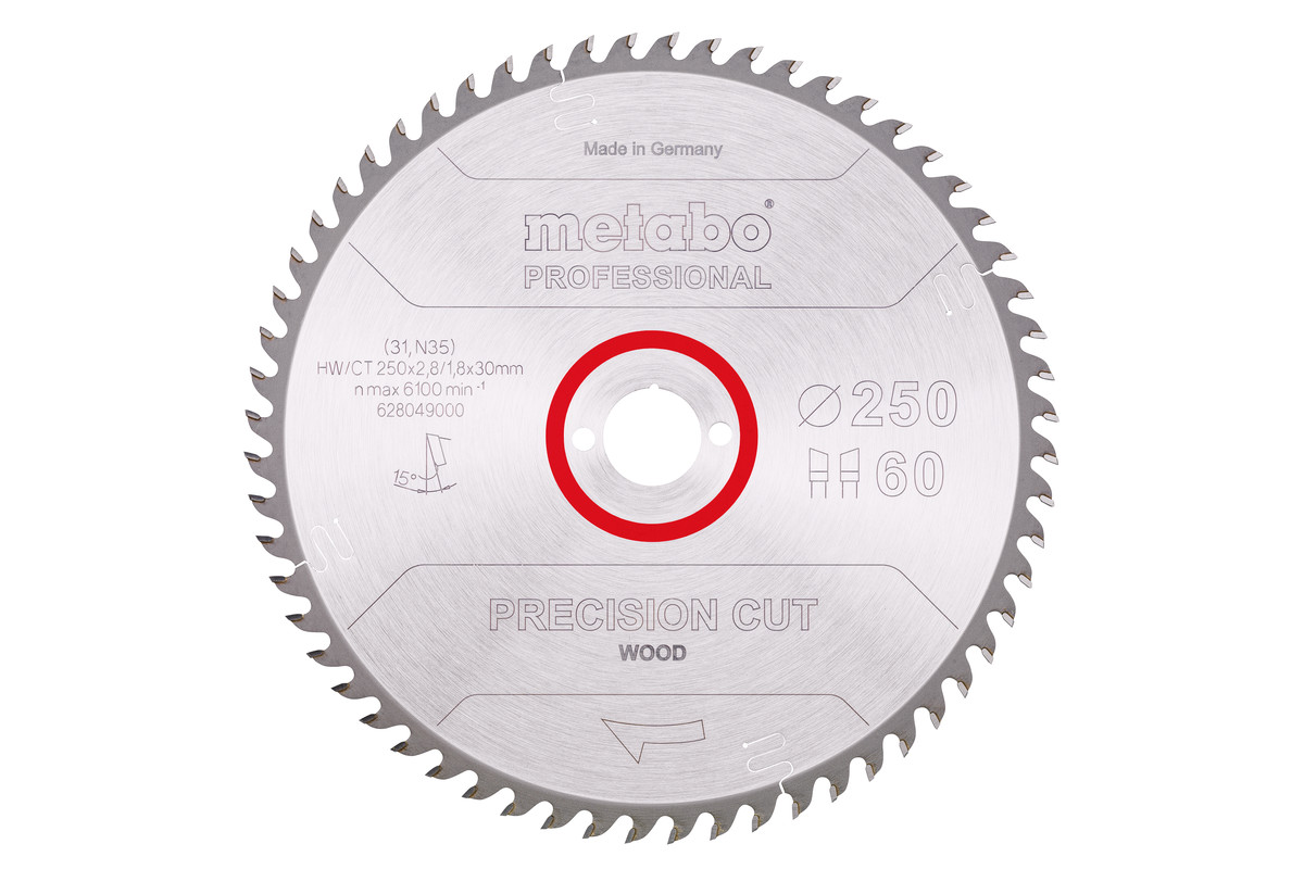 Lama "precision cut wood - professional", 250x30, Z60 WZ 15° (628049000) 