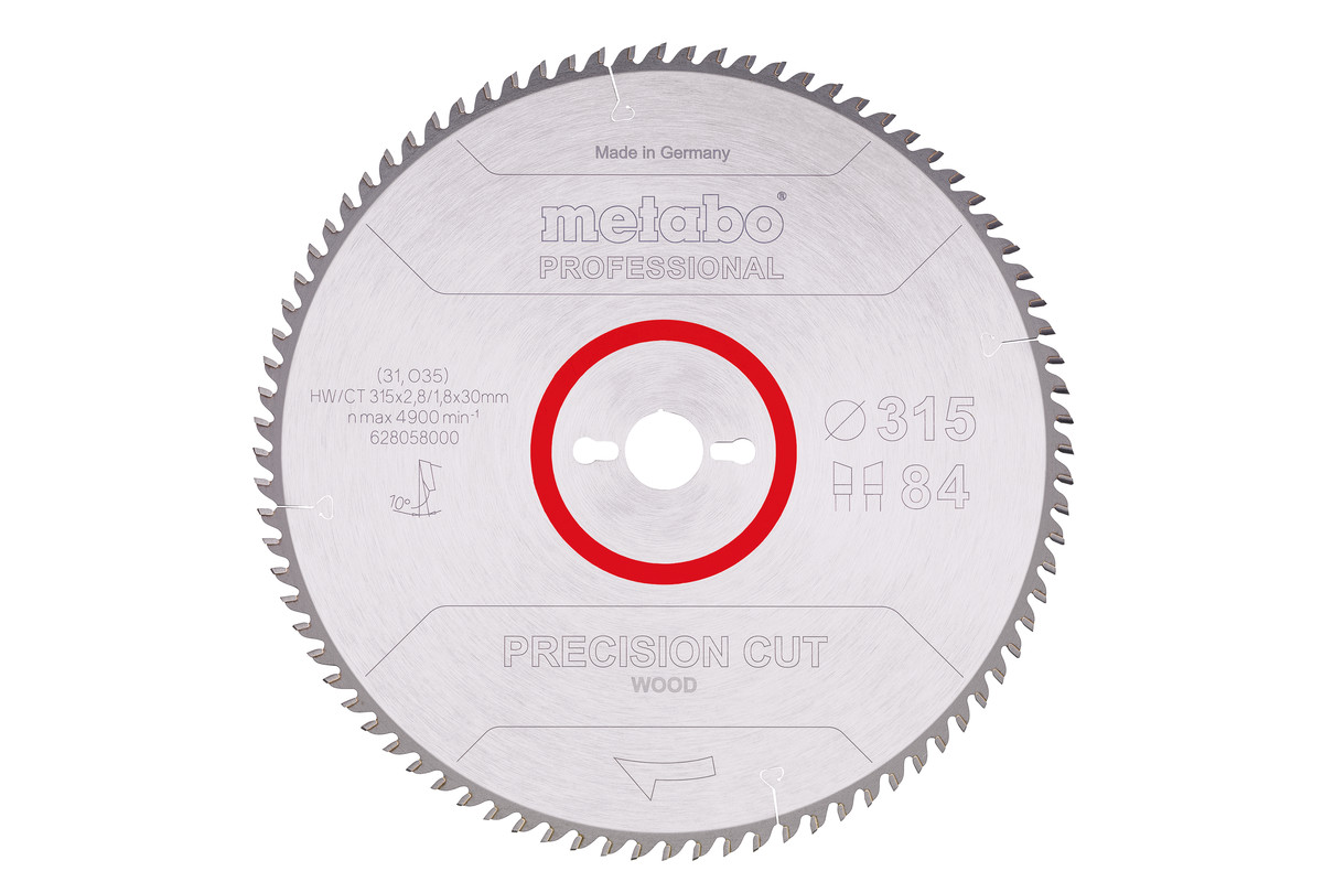 Lama "precision cut wood - professional", 315x30, Z84 WZ 10° (628058000) 