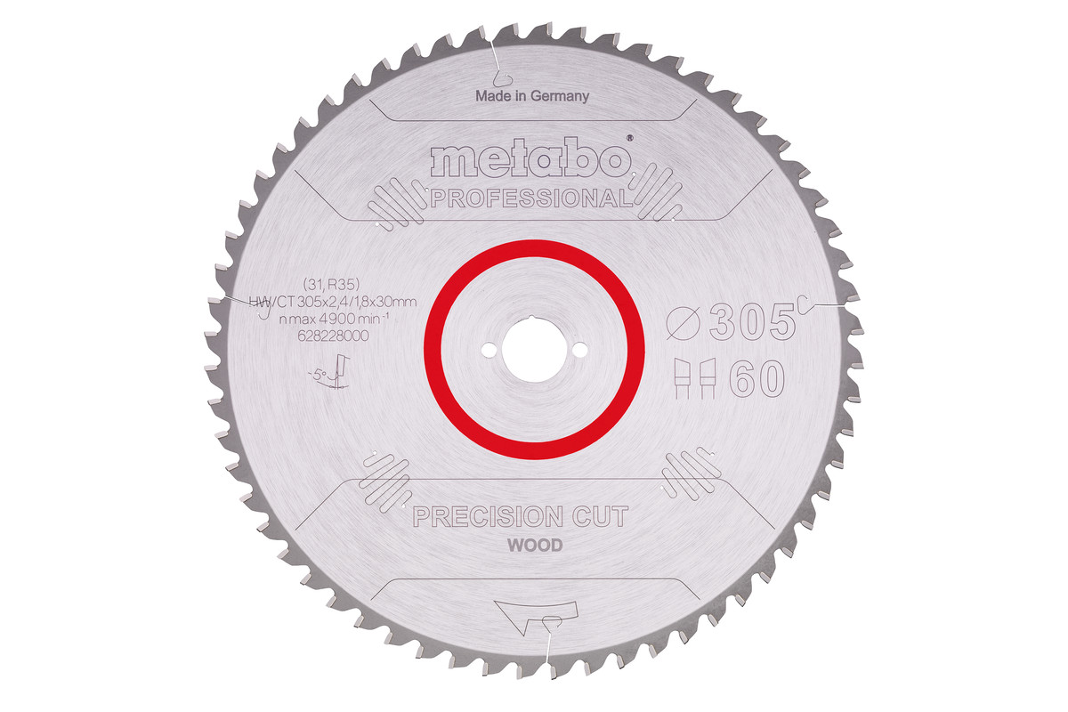 Lama "precision cut wood - professional", 305x30, Z60 WZ 5° neg. (628228000) 