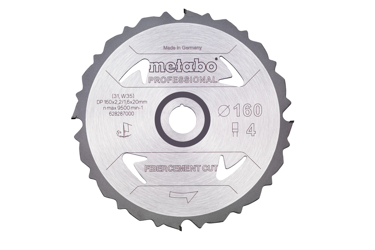 Lama "fibercement cut - professional", 160x20 Z4 PCD FZ 5° (628287000) 