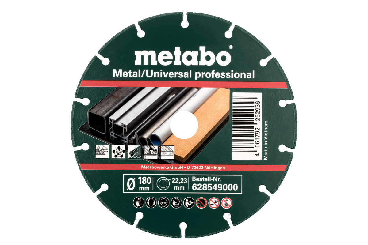 Disco diamantato per troncare 180x1,6x22,23 mm, "MUP", metallo/universale "professional" (628549000) 