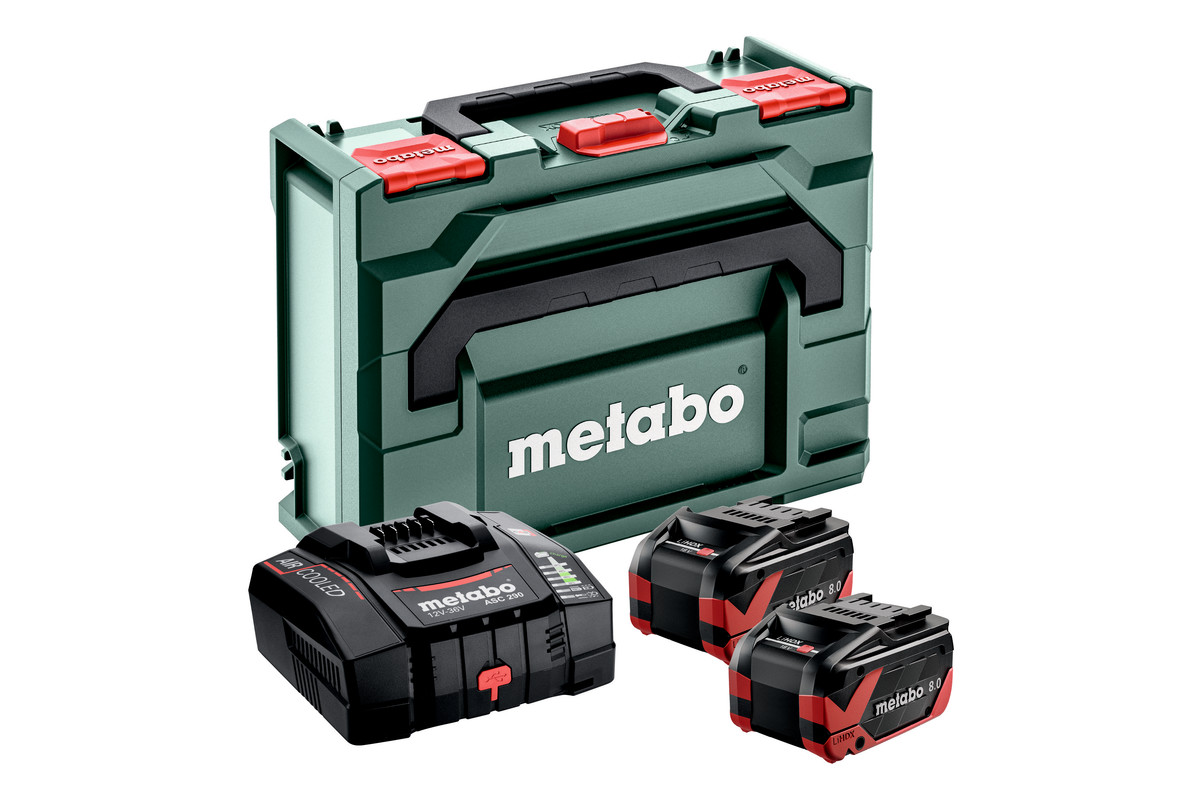 Set di base 2 x LiHDX 8.0 Ah + ASC 290 + metaBOX 145 (685305180) 