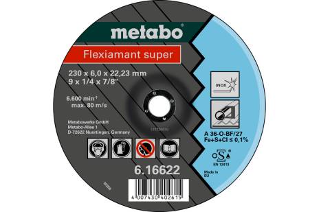 Flexiamant super 150 x 6,0 x 22,23 inox, SF 27 (616604000)