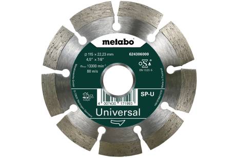 Meule de tronçonnage diamantée - SP - U, 115x22,23 mm (624306000)