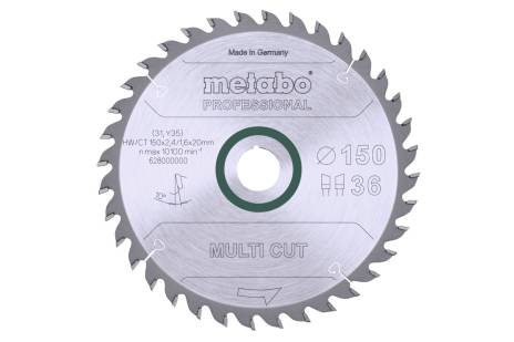 Sägeblatt "multi cut - professional", 150x20, Z36 WZ 10° (628000000)