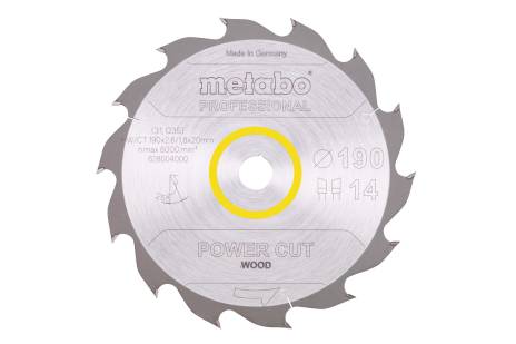 Lama "power cut wood - professional", 190x20, Z14 WZ 25° (628004000) 