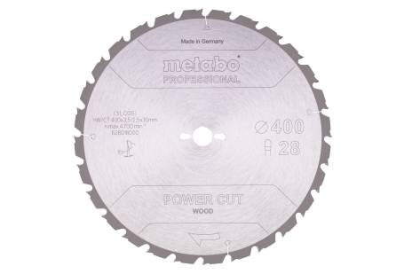 Lama "power cut wood - professional", 400x30 Z28 TZ 10° (628018000) 