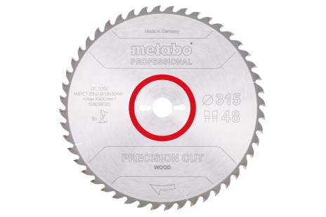 Lama "precision cut wood - professional", 315x30, Z48 WZ 15° (628056000) 