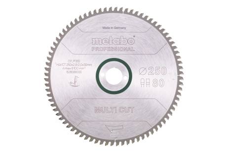 Lama "multi cut - professional", 250x30, Z80 FZ/TZ, 5° neg. (628088000) 