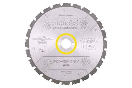 Lama "power cut wood - professional", 254x30, Z24 WZ 5° neg. (628220000) 