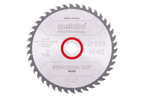 Lama "precision cut wood - professional", 165x20 Z42 WZ 15° (628291000) 