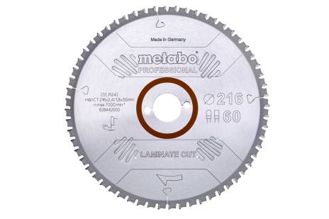 Sägeblatt "laminate cut - professional", 216x30 Z60 FZ/TZ 0° (628442000)
