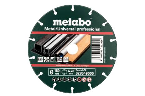 Disco diamantato per troncare 180x1,6x22,23 mm, "MUP", metallo/universale "professional" (628549000) 