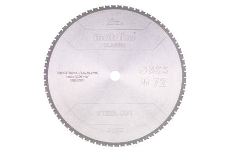 Lame de scie « steel cut - classic », 355x25,4 Z72 FZ/FA 4° (628669000) 